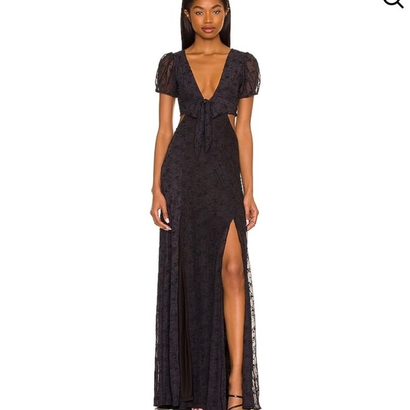 NWT Maaji Madison Long Mesh Dress in Black. - Picture 2 of 3